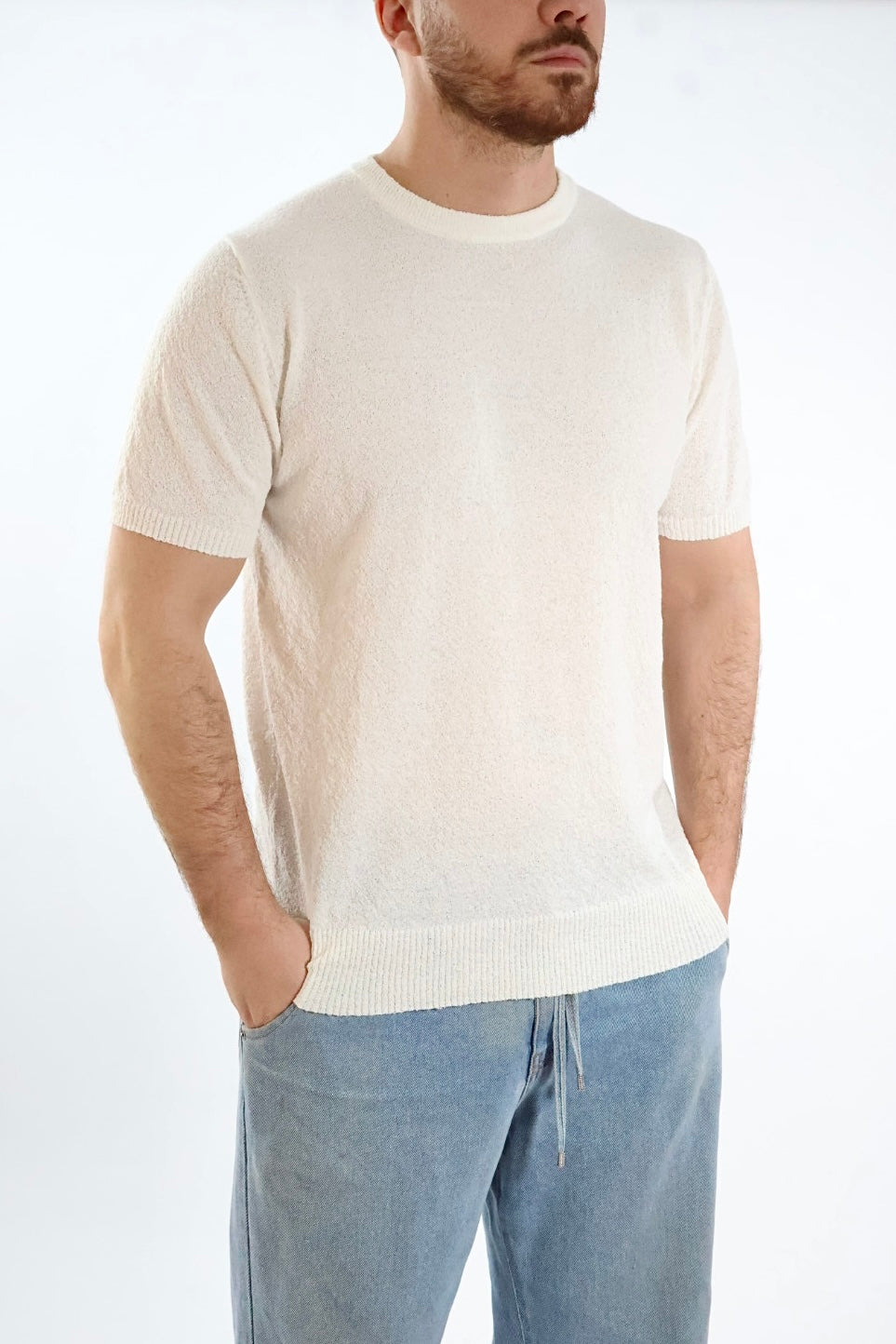 T-shirt in maglia m/m boucle M40 OVER-D