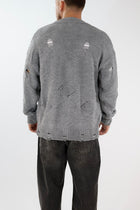 Cardigan strappi destroyed cropped fit  M54 OVERD