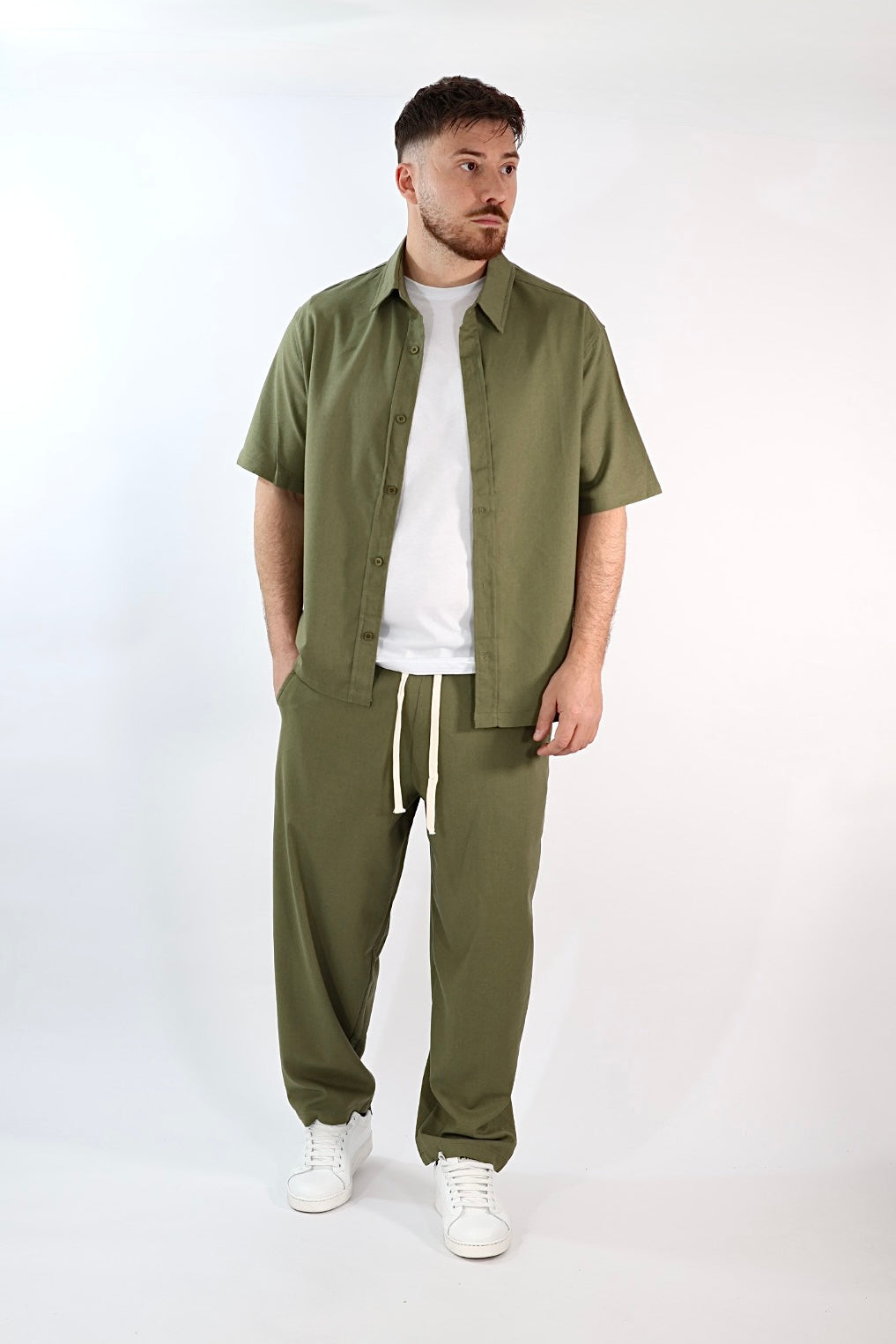 Completo lino camicia+pantalone  1046 J.W