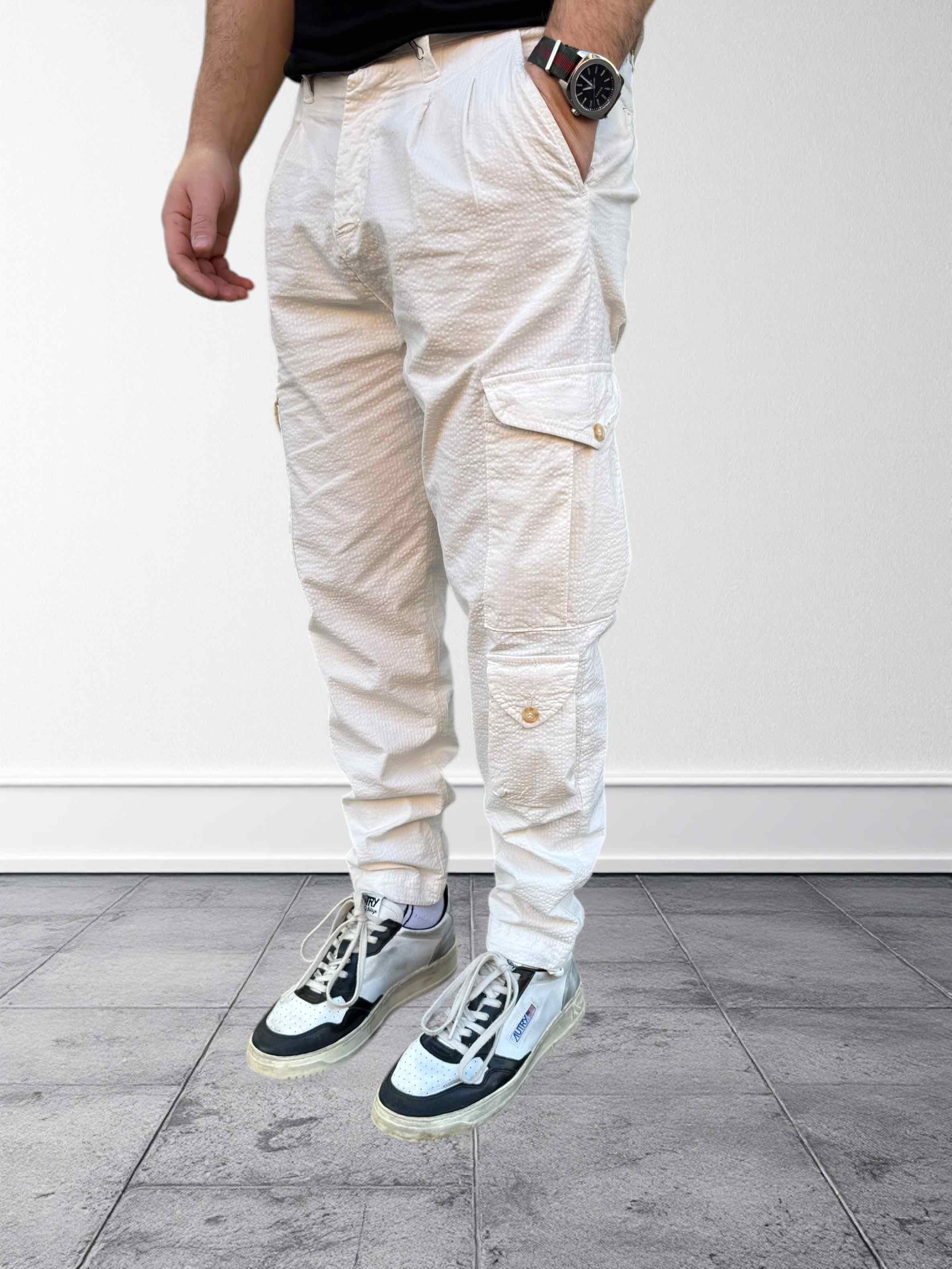 Pantalone cargo goffrato BL11