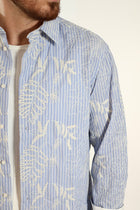 Camicia righe fiori 366 BERNA