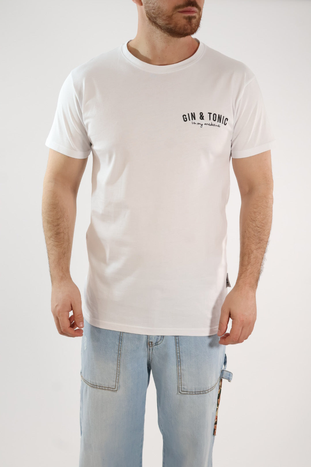 T-shirt ricamo gin & tonic 075 BERNA