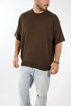 T shirt in maglia cropped over 432 BERNA