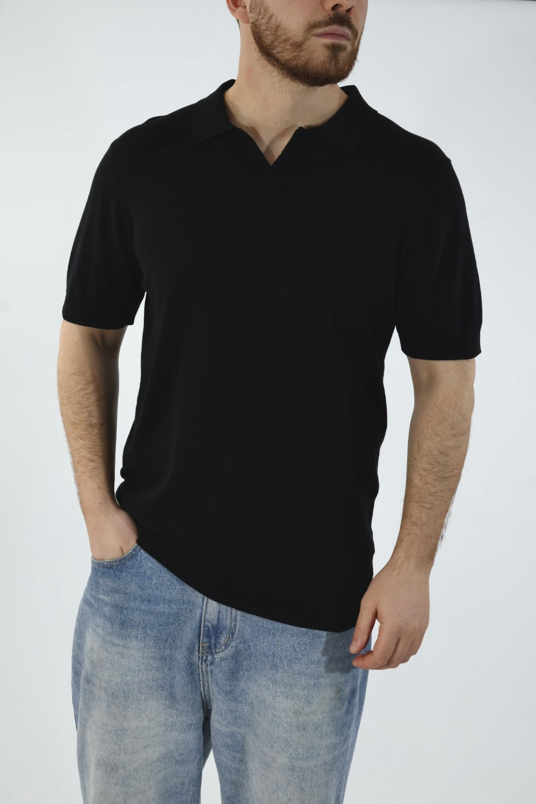 Polo in maglia m/m collo derby M36 OVER-D