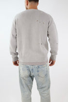 Maglione cotone rotture logo ricamato 767 BERNA