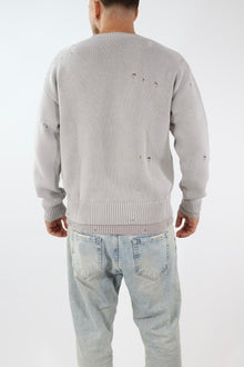 Maglione cotone rotture logo ricamato 767 BERNA