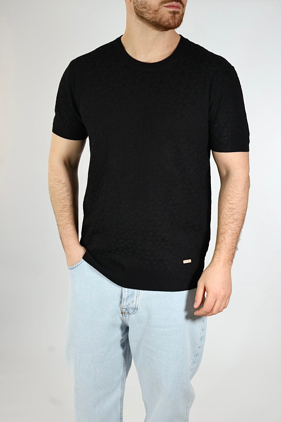 T-shirt in maglia ricamo 330 GIANNI LUPO