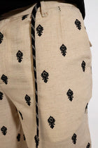 Pantalone ricamo lino/viscosa 402 BERNA