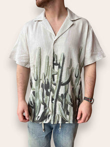 Camicia manica corta  Lino/visvosa TEMATICO
