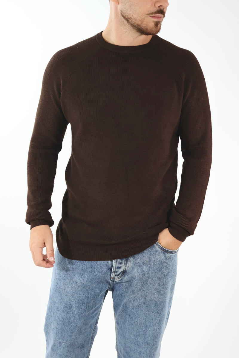 Maglioncino M08 paricollo raglan moro OVERD