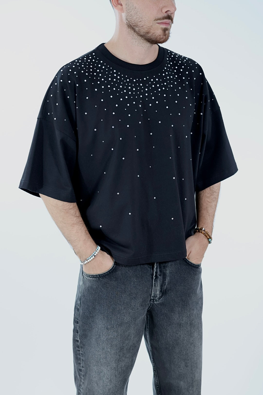 T shirt cropped strass 083 BERNA