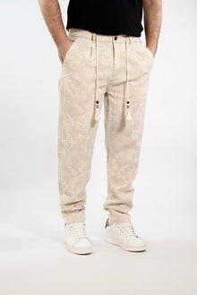 Pantalaccio paisley lino/cotone ricamato 281 BERNA