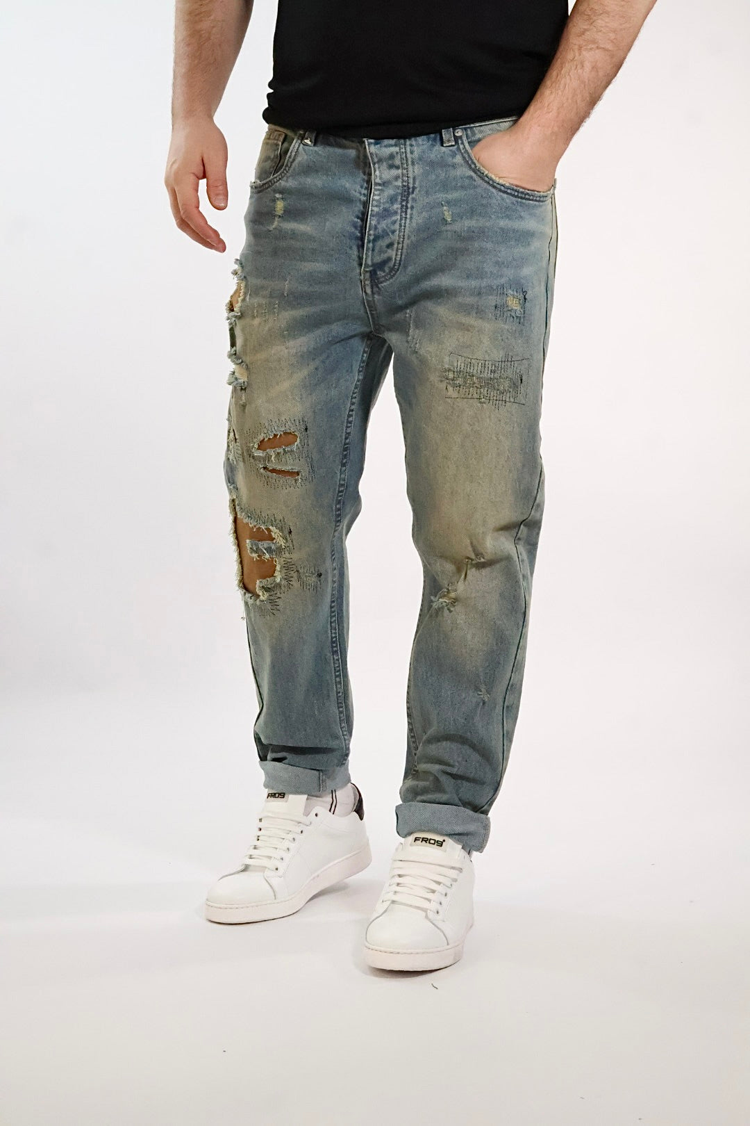 Jeans cropped destroy celtic park 279  BERNA
