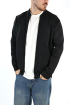 Maglioncino M14 nero lupetto full zip OVERD