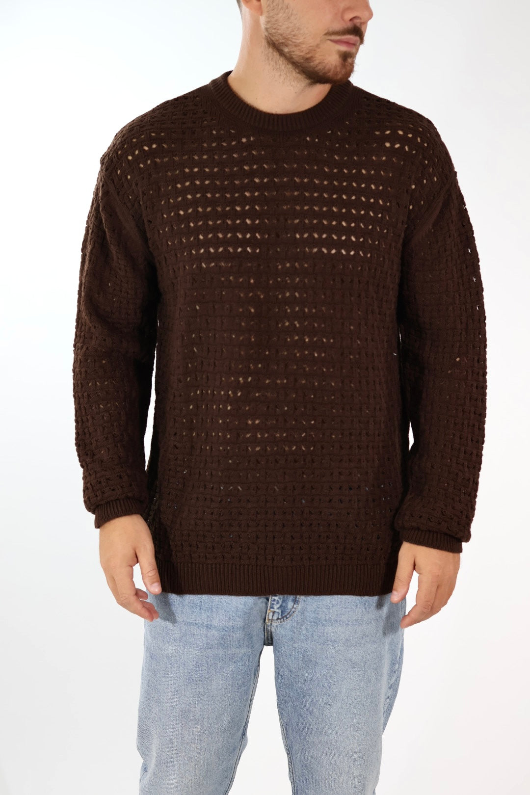 Maglione girocollo rete 015 BERNA