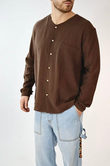 Camicia tencel scollo V C65 OVER-D