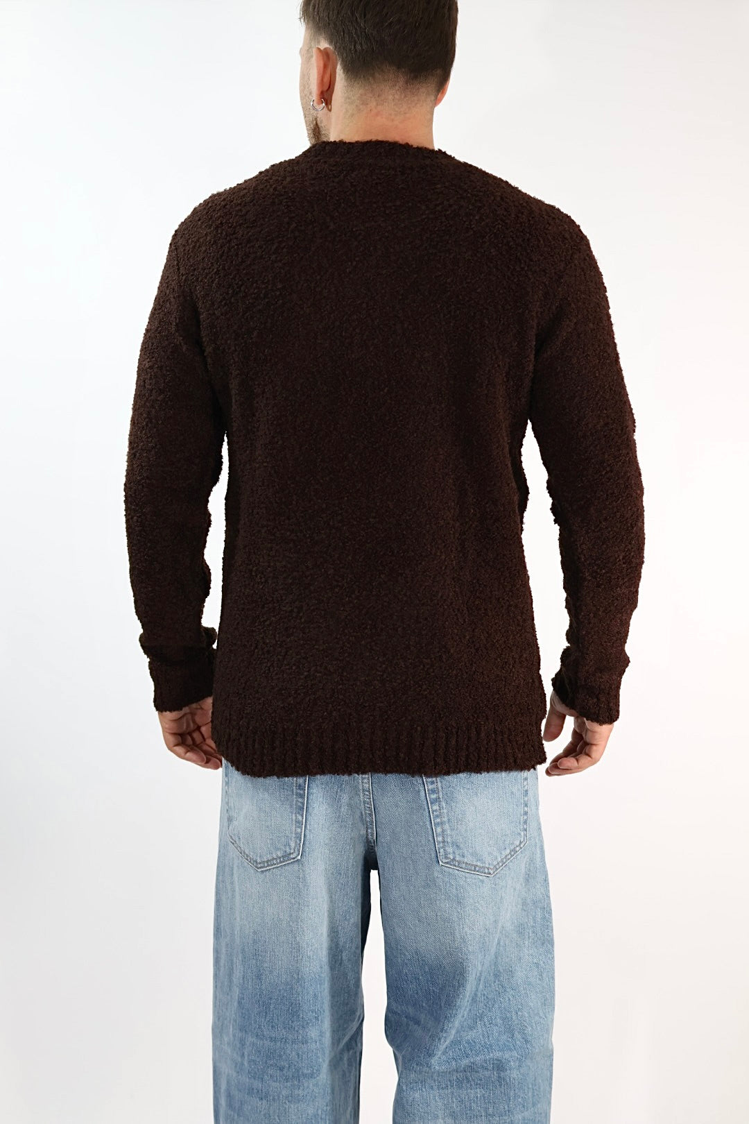 Maglione MACOMER162 moro giro bouclé BL11