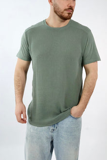 T-shirt girocollo misto lino 102 BL11