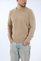 Maglione 363 girocollo ciniglia cammello LANDEK