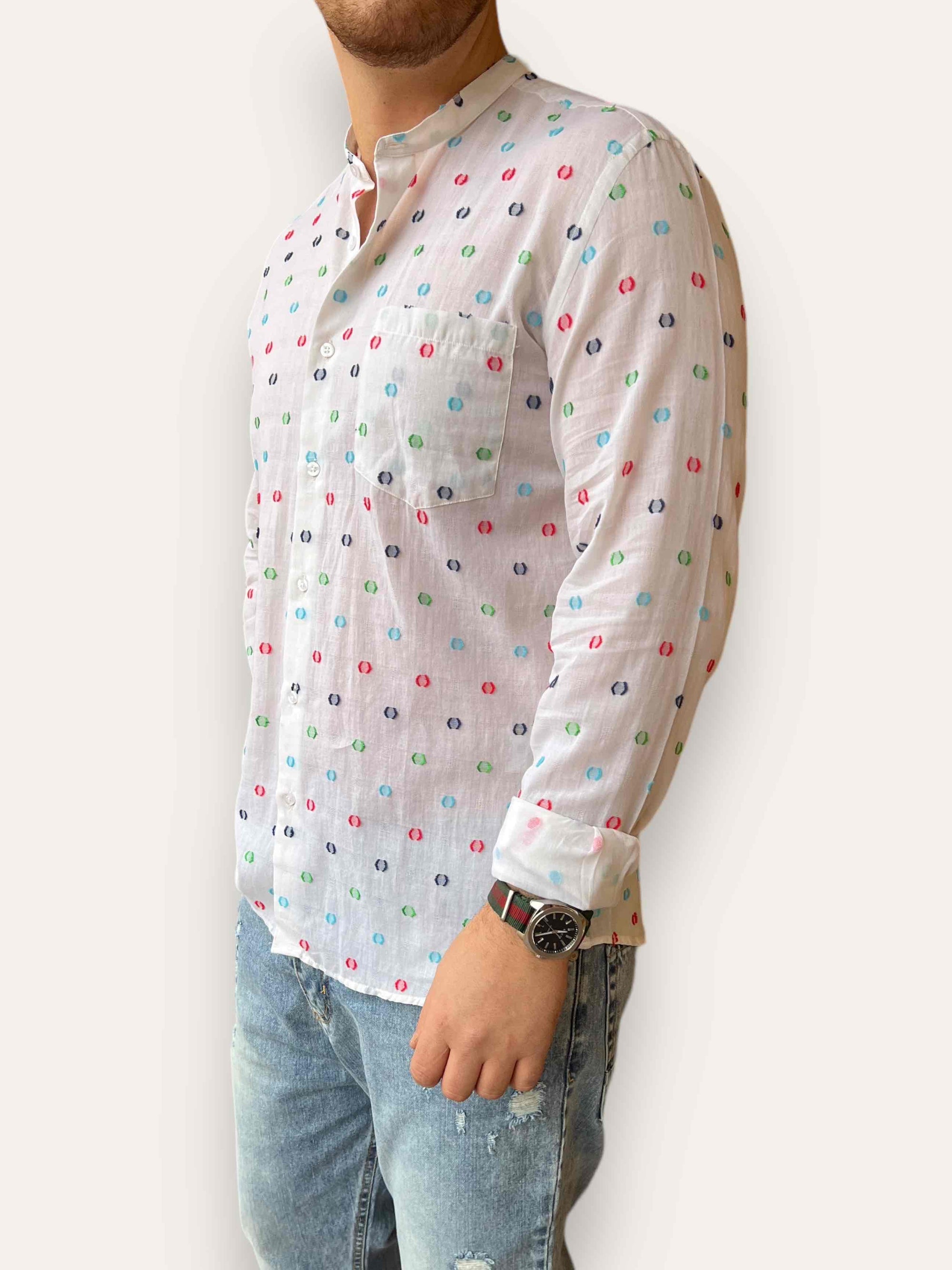 Camicia cotone fantasia OVERD