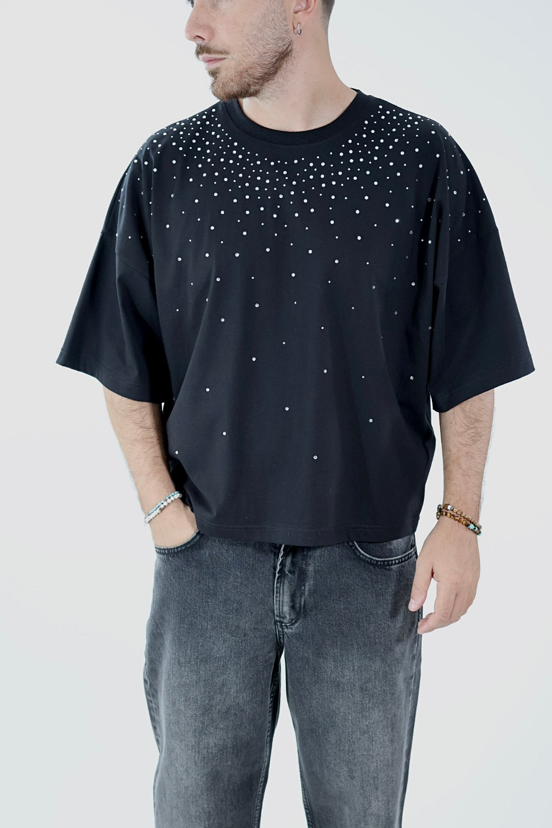 T shirt cropped strass 083 BERNA