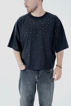 T shirt cropped strass 083 BERNA