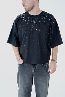 T shirt cropped strass 083 BERNA