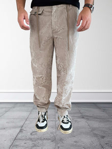 Pantalone devorè in velluto  ricamato 143 BERNA