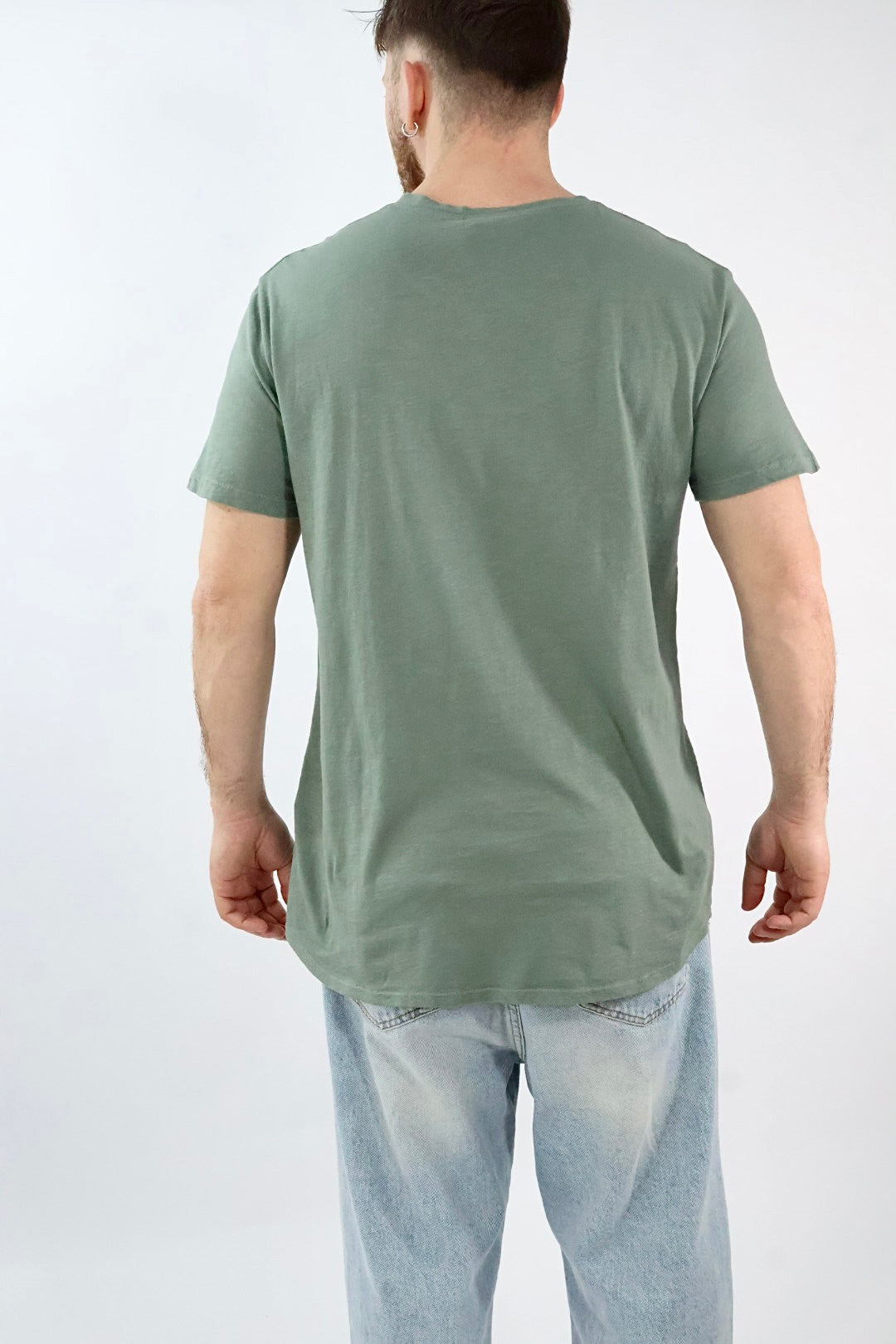 T-shirt girocollo misto lino 102 BL11