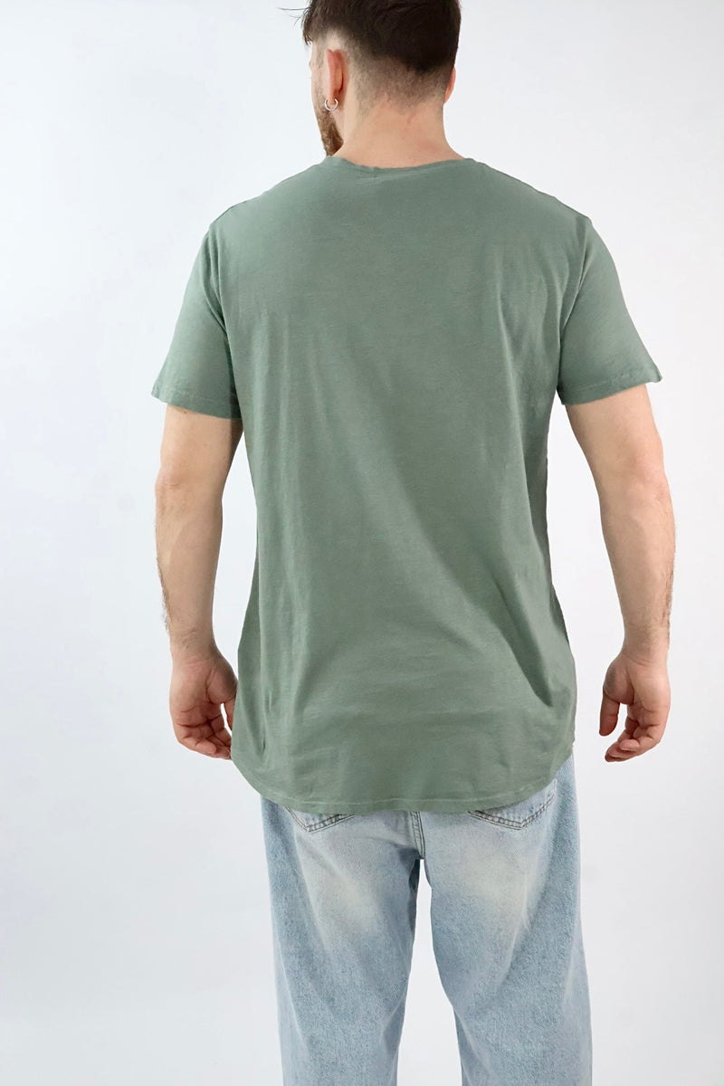 T-shirt girocollo misto lino 102 BL11