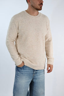 Maglione MACOMER17 ecru giro bouclé BL11