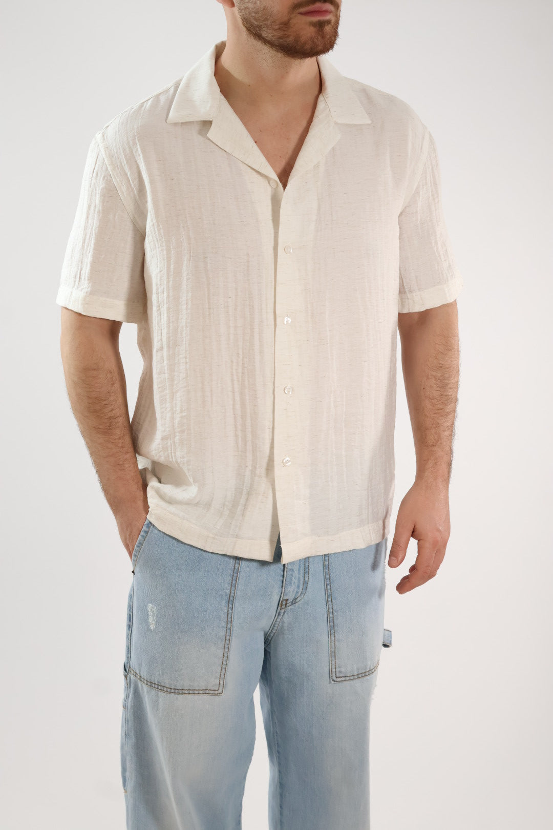 Camicia m/m collo bowling C56 OVER-D
