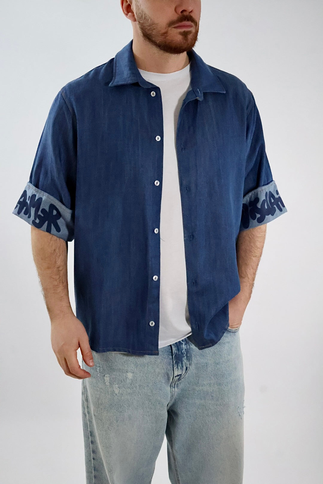 Camicia manica corta denim 519 DISCLAIMER