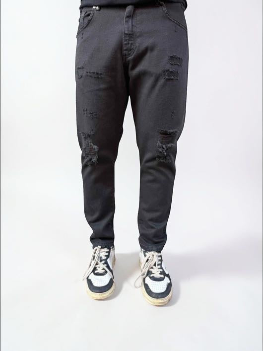 Pantalone cropped Maracana destroyed 077 BERNA