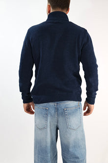 Maglione 536S lupetto ciniglia nero GIANNI LUPO