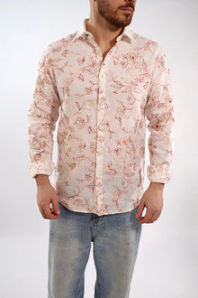 Camicia Lino ricami 841S  GIANNI LUPO