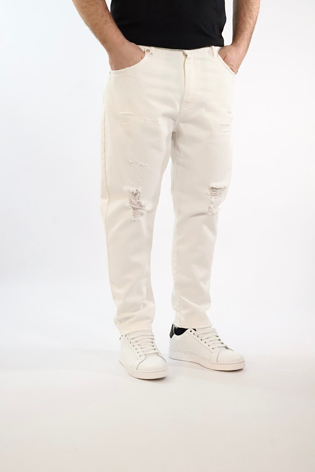 Pantalone cropped maracana  destroyed 077 BERNA