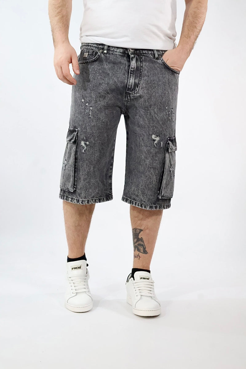 Bermuda denim cargo blitch 412  BL11