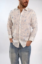 Camicia Lino ricami 837S  GIANNI LUPO