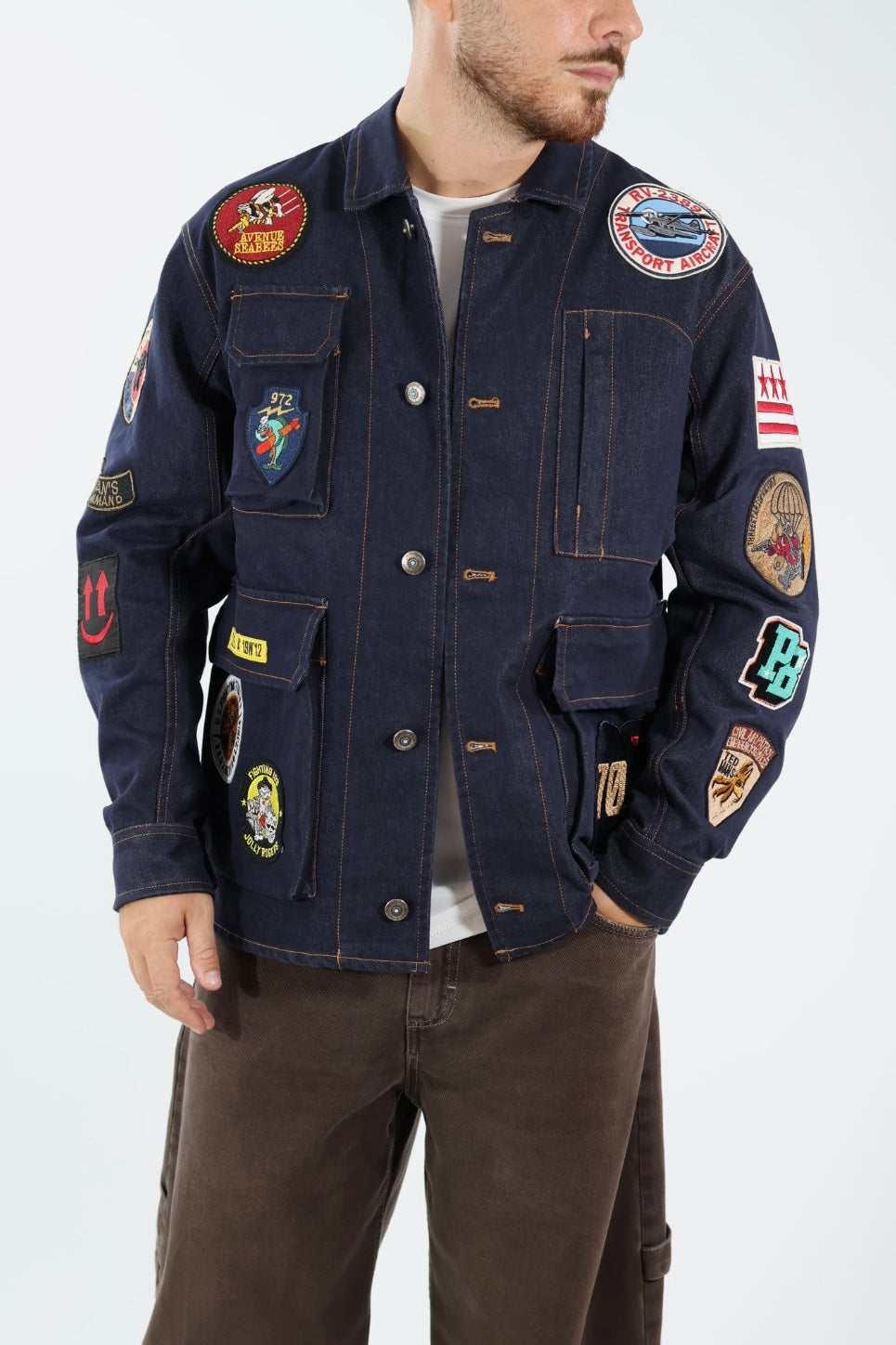 Giacca denim patch 385 BERNA