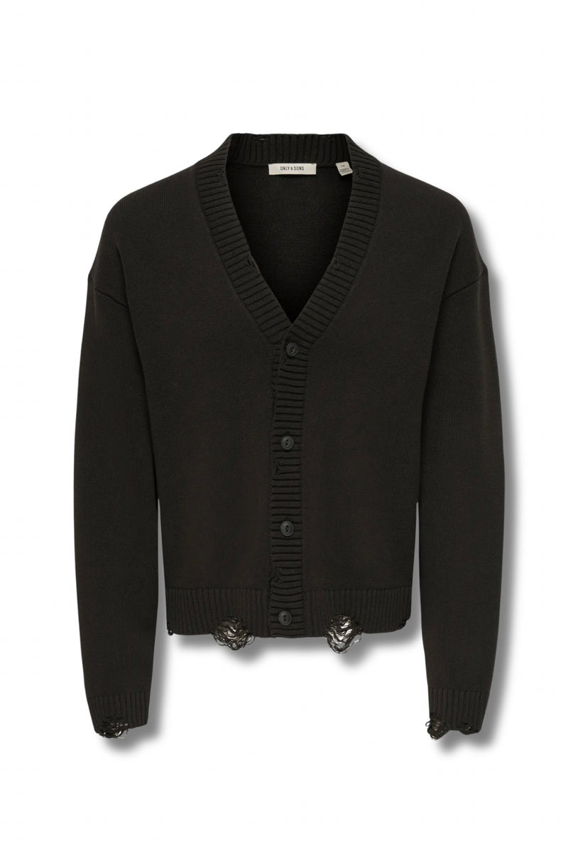 Cardigan crop rotture 814 ONLY E SONS
