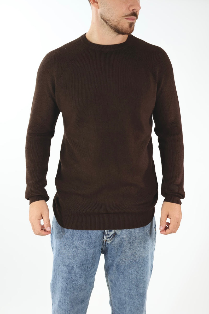 Maglioncino M08 paricollo raglan moro OVERD