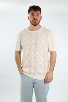 T-shirt in maglia traforata 325 GIANNI LUPO