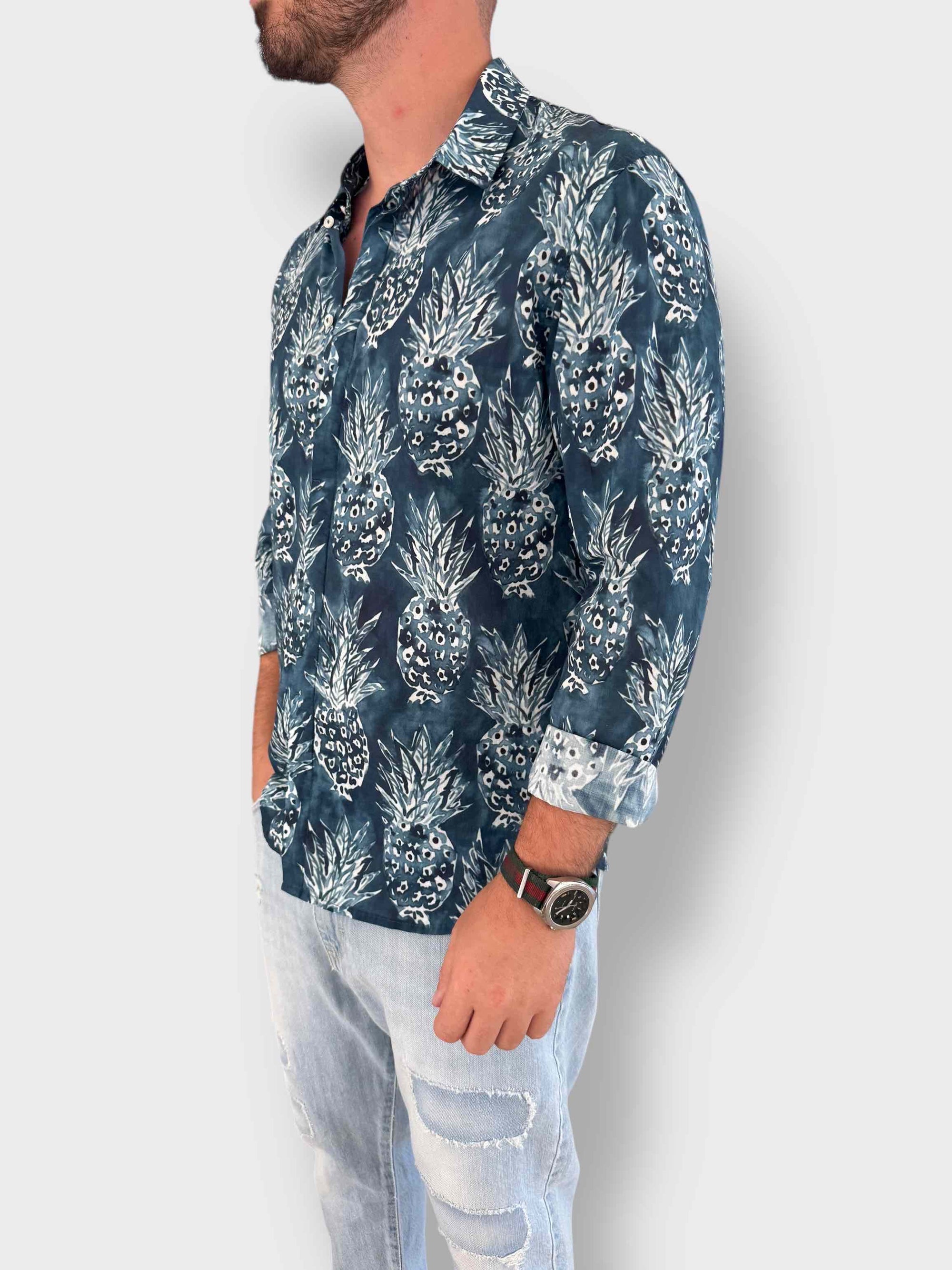 Camicia cotone ananas BERNA