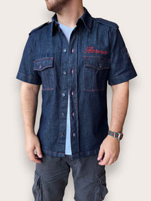 Camicia manica corta ricamo BERNA