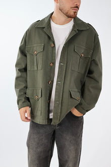 Overshirt cotone stampa J81 OVERD