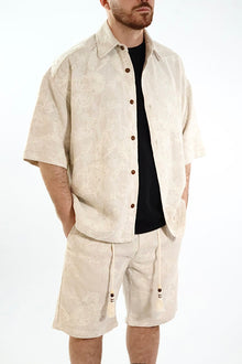 Camicia m/m paisley ricamato lino/cotone 255 BERNA