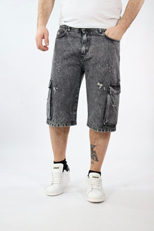 Bermuda denim cargo blitch 412  BL11