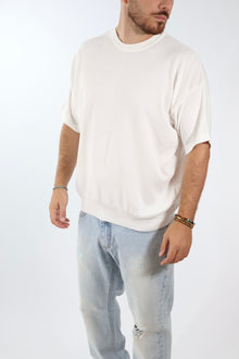 T shirt in maglia cropped over 432 BERNA