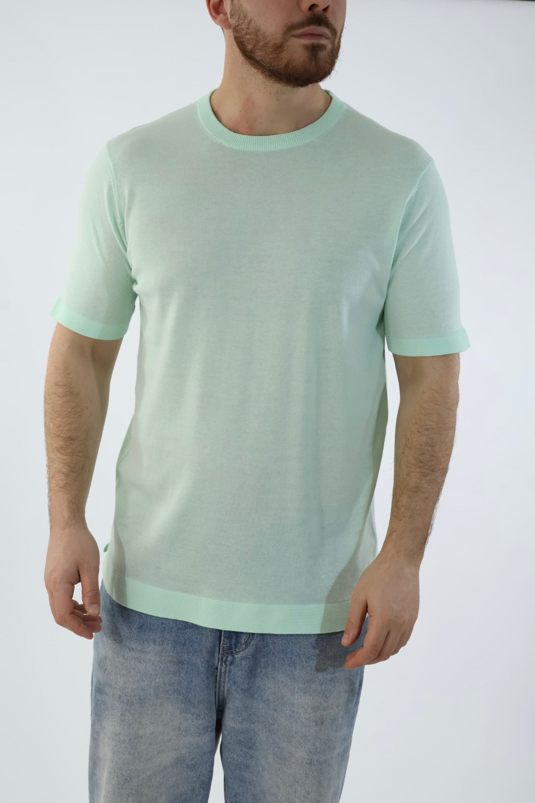 T-shirt in maglia paricollo M11  OVER-D